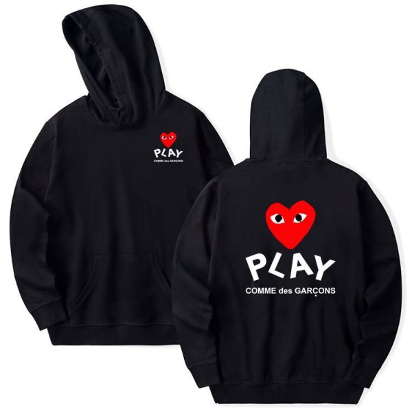CDG Play Double Side Printed Hoodie CDG Play Double Side Printed Hoodie