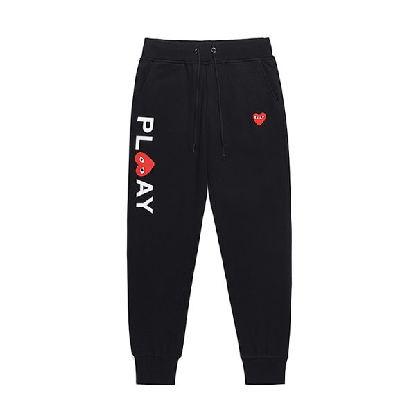 CDG Play Logo Sweatpants With Red Mini Heart CDG Play Logo Sweatpants With Red Mini Heart