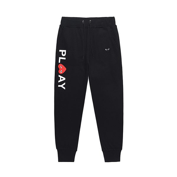 CDG Play Logo Sweatpants With Black Mini Heart CDG Play Logo Sweatpants With Black Mini Heart