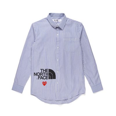 CDG x The North Face Stripe Print Cotton Shirt