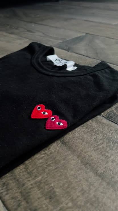 CDG Grey Tee Classic Heart