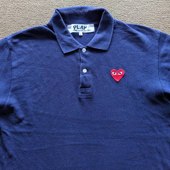 CDG Navy Blue Polo Shirt