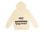 CDG PLAY Holiday Emoji Cream Zip Hoodie