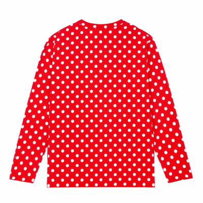 CDG PLAY Polka Dot Red Long Sleeve Shirt 2