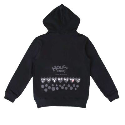 CDG PLAY Holiday Emoji Black Zip Hoodie